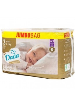 Підгузки дитячі Дада DADA Extra Care 3 Midi (4-9 кг) Jumbo Box, 96 шт