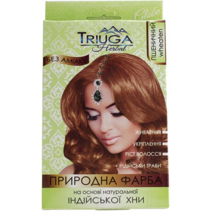 Натуральна фарба для волосся на основі хни Triuga Herbal Пшенична, 25 г (544366) - 