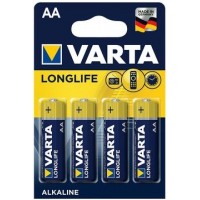 Батарейки VARTA Longlife AA BLI алкалінові, 4 шт