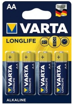 Батарейки VARTA Longlife AA BLI алкалиновые, 4 шт