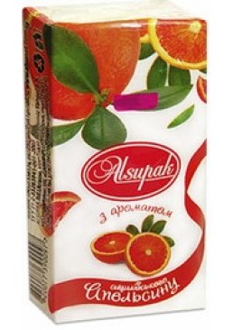 Носовые платочки Alsupak с ароматом  апельсин, 10 шт