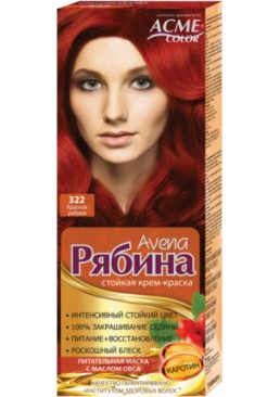 Фарба для волосся ACME-COLOR Рябина Avena №322, червона горобина 