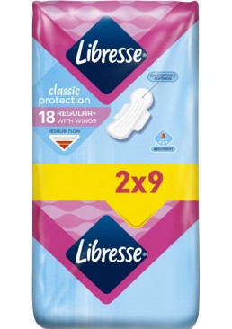 Гигиенические прокладки Libresse Classic Protection Regular 4 капли, 18 шт
