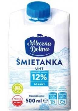 Вершки 12% Smietanka Mleczna Dolina, 500 мл