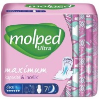 Гігієнічні прокладки Molped Ultra Night Maximum 6 крапель, 7 шт
