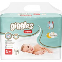 Подгузники-трусики детские Giggles midi 3 (5-9 кг), 34 шт 