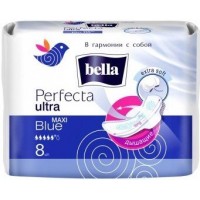 Гигиенические прокладки Bella Perfecta Ultra MAXI Blue 5+ капель, 8 шт