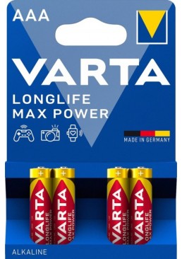 Батарейка Varta Longlife Max Power AAA BLI 4 Alkaline, 4 шт