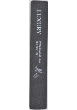Пилка мінеральна для нігтів Luxury MF-11B 80*100, чорна 