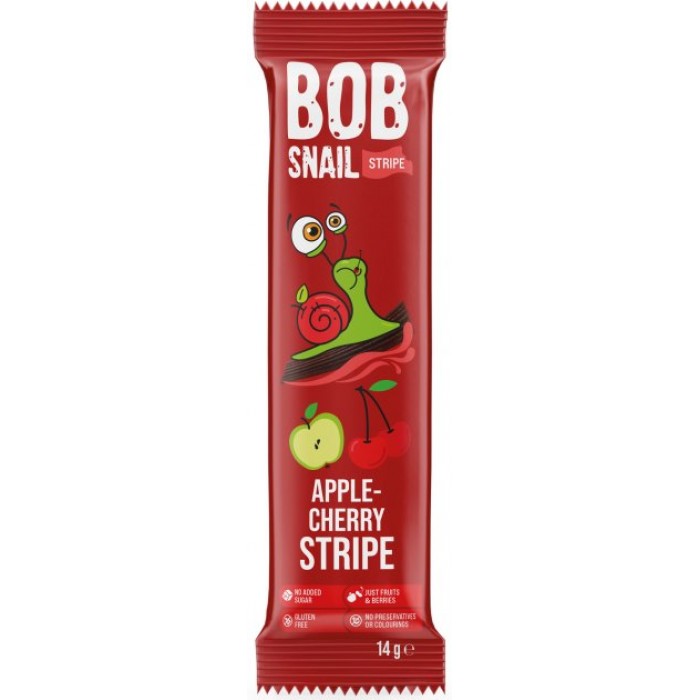Натуральная конфета Bob Snail  Яблоко-Вишня, 14 г - 