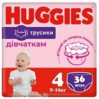 Підгузки-трусики для дівчаток Huggies Pants 4 (9-14 кг) 36 шт