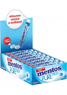 Жувальна гумка Mentos Pure Fresh зі смаком м'яти, 1 шт