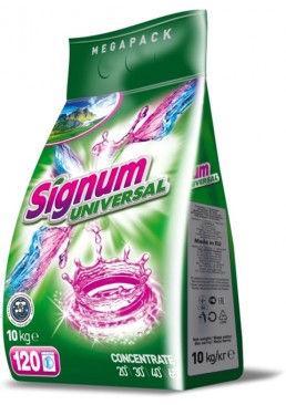 Порошок для прання Signum Universal, 10 кг (120 прань)