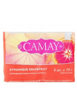 Мыло туалетное Camay Dynamique Grapefruit,  4x75 г
