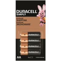 Батарейки Duracell AA (LR06) MN1500, 4 шт 