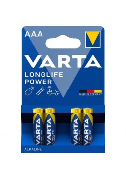 Батарейки VARTA Longlife Power AAA BLI алкалиновые, 4 шт 