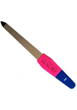 Пилка сапфировая для ногтей LUXURYсине-розовая ручка, 12,5 см