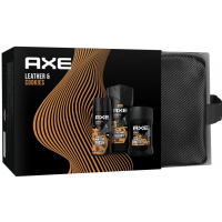 Подарочный набор AXE Leather and Cookies Гель для душа 250 мл + Аэрозоль 150 мл + Дезодорант-карандаш 50 мл + Косметичка