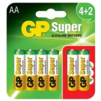 Батарейка GP AA (LR6) Super Alkaline 15A-U2, 4+2 шт