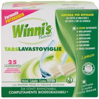 Гипоаллергенные таблетки для посудомоечной машины Winni's Tabs Lavastoviglie Lemon, 25 шт