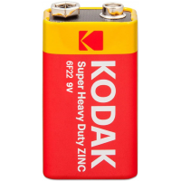 Батарейка Kodak Extra Heavy Duty 6F22 Крона, ZINC (солевая) 9V, 1 шт