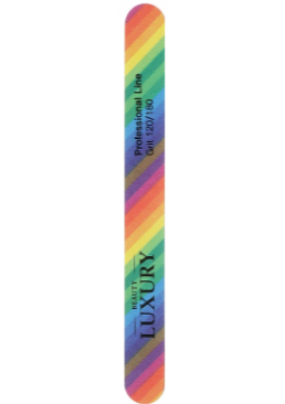 Пилка мінеральна для нігтів LUXURY кольорова,120/180, MF-13 