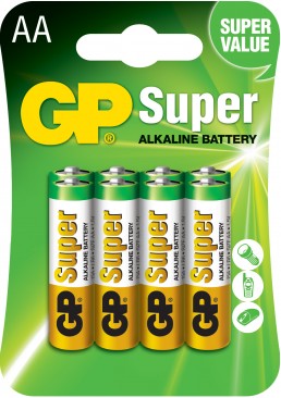 Батарейка GP AA (LR6) Super Alkaline 15A, 4+4 шт