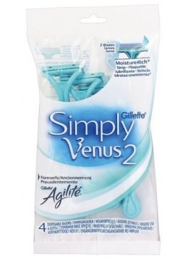 Одноразові станки для гоління Simply Venus 2, 4 шт