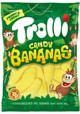 Конфеты жевательные Trolli Бананы, 100 г