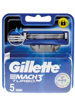 Сменные кассеты Gillette Mach 3 Turbo, 5шт