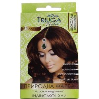 Безаміачна фарба для волосся Triuga Herbal на основі натуральної індійської хни, шоколад, 25 г