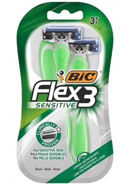 Одноразовые бритвенные станки BIC Flex 3 Sensitive, 3 шт