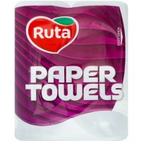 Бумажные полотенца Ruta 2 слоя 2 рулона Белые
