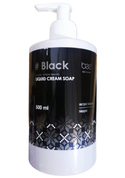 Жидкое крем-мыло Bee Clean Black с экстрактом миндаля, 500 мл