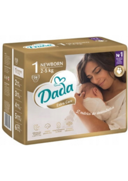 Подгузники Дада Dada Extra Care 1 Newborn (2-5 кг), 26 шт