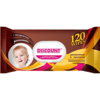 Салфетки влажные Discount Extra с экстрактом ромашки для детей, 120 шт