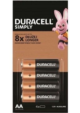Батарейки Duracell AA (LR06) MN1500, 4 шт