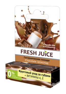 Гигиеническая помада Fresh Juice Chocolate 3,6 г, 1 шт
