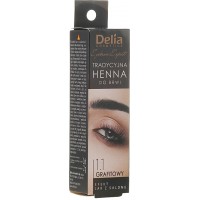 Фарба для брів хна у порошку Delia cosmetics Delia Henna Traditional 1.1 Графіт, 2 мл