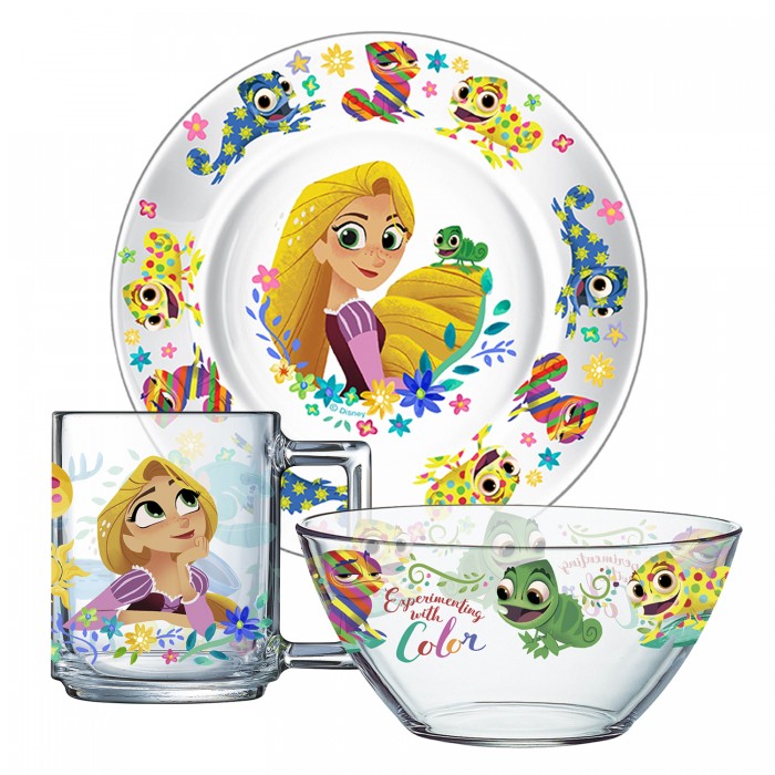 Набор детской посуды Disney Рапунцель 3 предмета  - 
