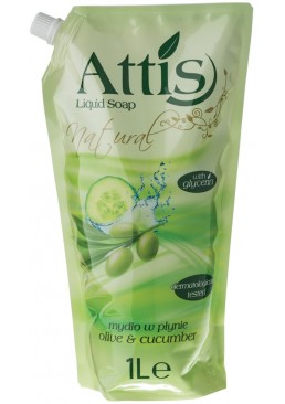 Жидкое мыло Attis оливка и огурец, 1 л (запаска)