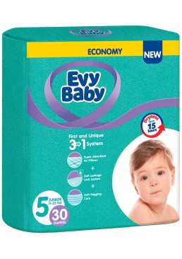Подгузники Evy Baby Economy Junior 5 (11-25 кг), 30 шт
