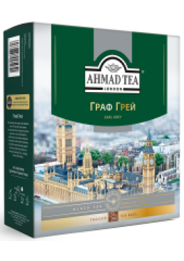 Чай чорний AHMAD TEA Граф Грей, 100 пак