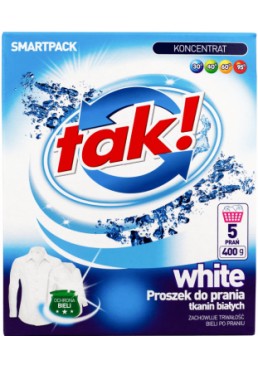Пральний порошок Tak White для білого, 400 г (5 прань)
