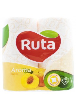 Туалетний папір Ruta Aroma 4 рулони 2 шари Жовта 