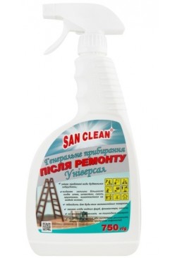 Универсальное моющее средство San Clean для генеральной уборки после ремонта с распылителем, 750 мл