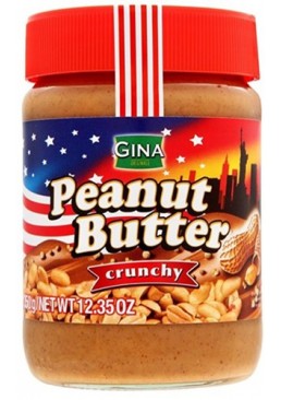 Арахісове масло Gina Peanut Butter Crunchy зі шматочками горішків, 350 г