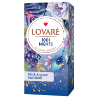 Бленд черного и зеленого чая с фруктами и лепестками цветов Lovare 1001 Ночь, 24 пакетика