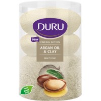Туалетное мыло Duru Mineral Action Аргановое масло и глина, 4х100 г