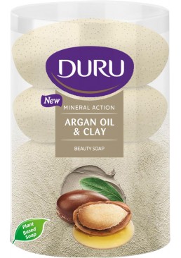 Туалетное мыло Duru Mineral Action Аргановое масло и глина, 4х100 г